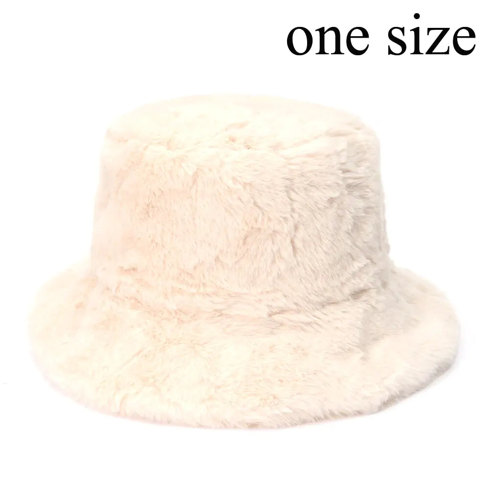 Faux Fur Fluffy Bucket Hats