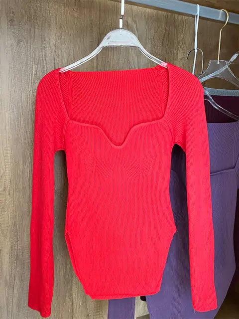 Women's Long Sleeve Knitted Pullover