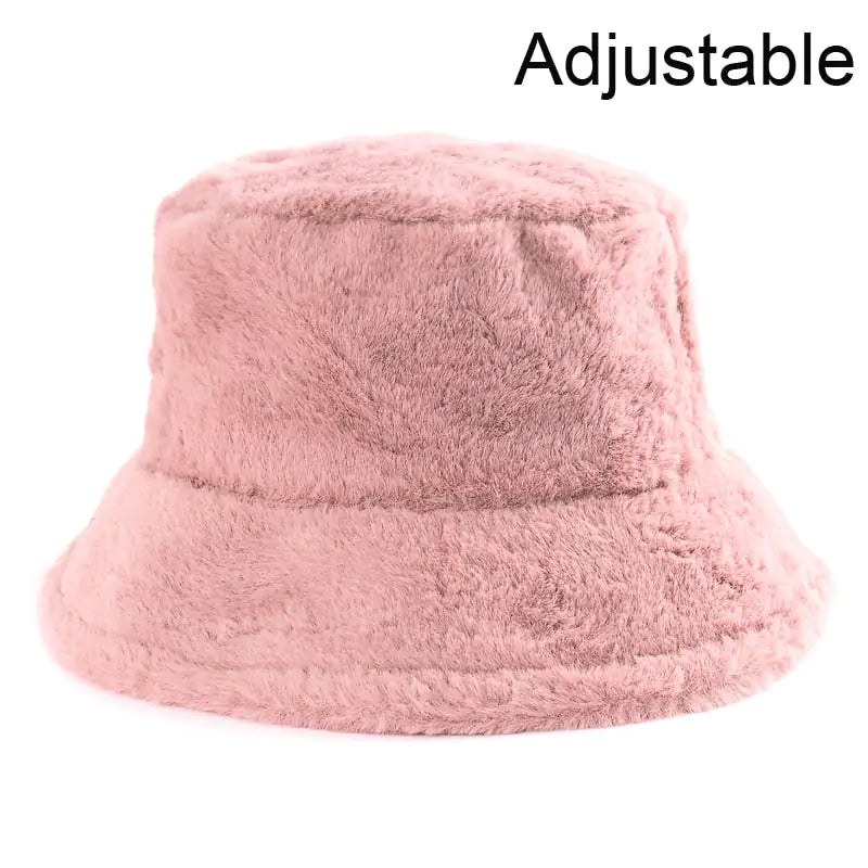 Faux Fur Fluffy Bucket Hats