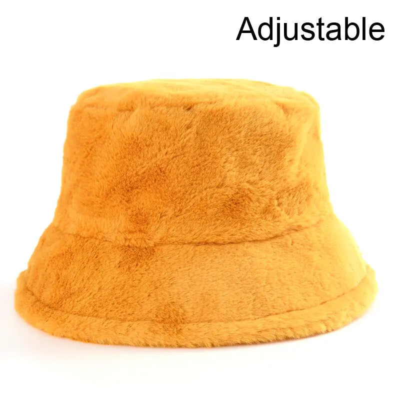 Faux Fur Fluffy Bucket Hats