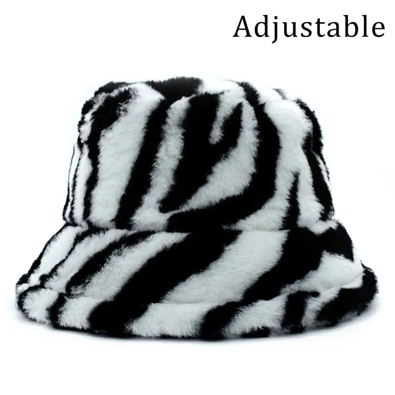 Faux Fur Fluffy Bucket Hats