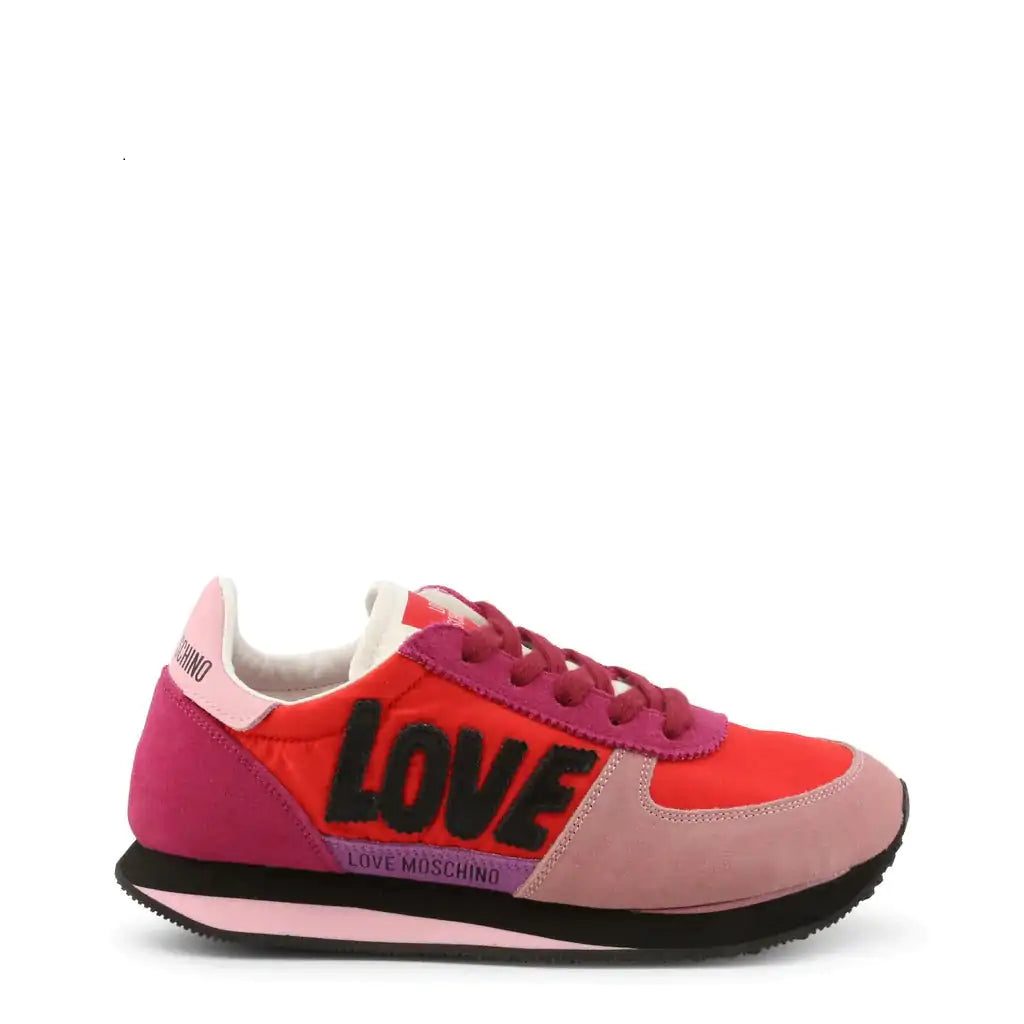 Love Moschino Red Suede Sneakers