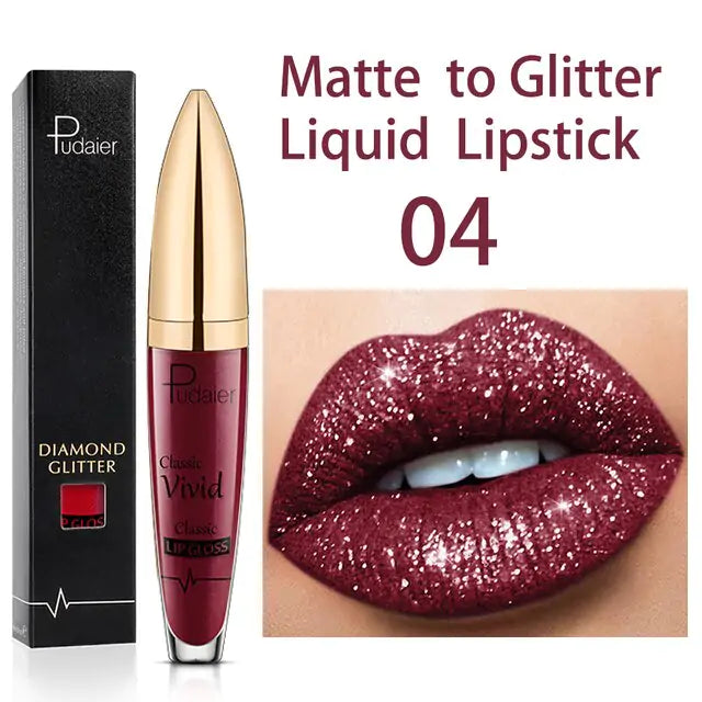 Long Lasting Glitter Liquid Shiny Lip Gloss