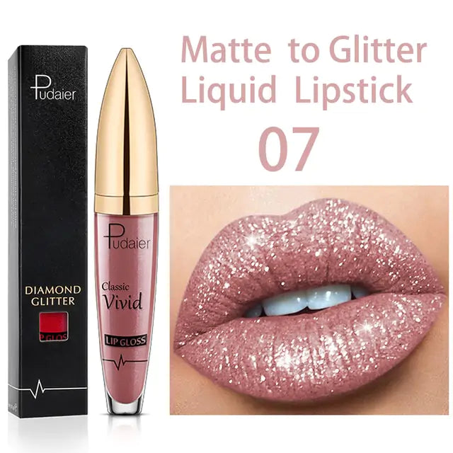 Long Lasting Glitter Liquid Shiny Lip Gloss