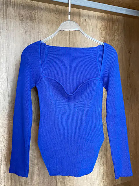 Women's Long Sleeve Knitted Pullover