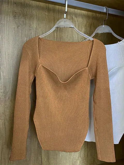 Women's Long Sleeve Knitted Pullover