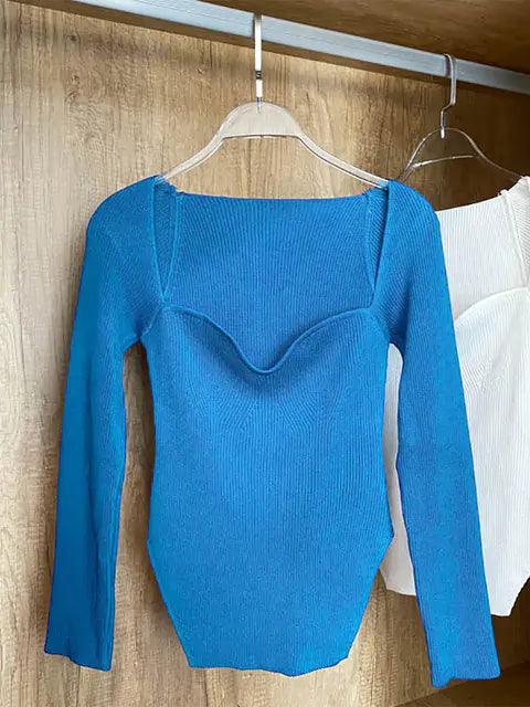 Women's Long Sleeve Knitted Pullover