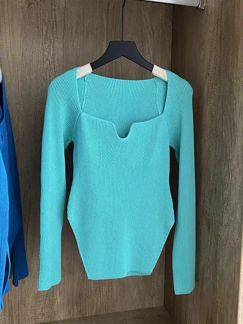 Women's Long Sleeve Knitted Pullover