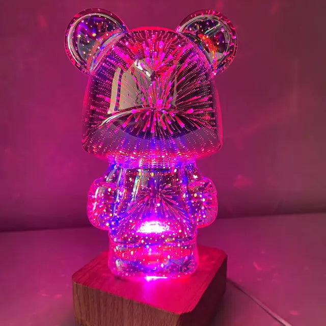 Glass Bear Night Light