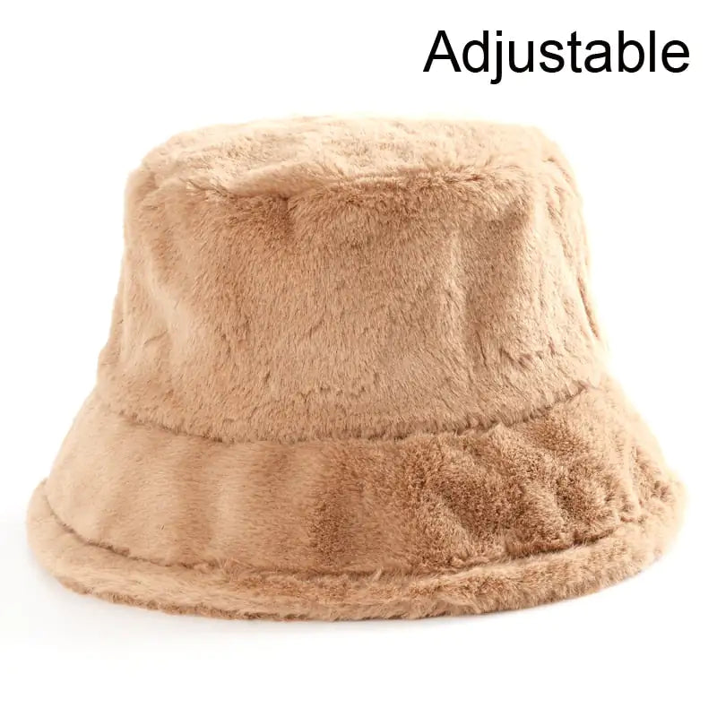 Faux Fur Fluffy Bucket Hats