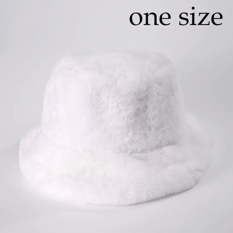 Faux Fur Fluffy Bucket Hats