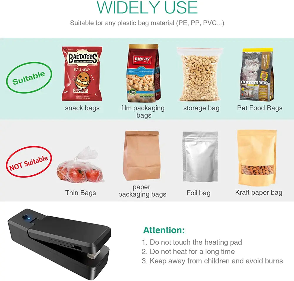 Rechargeable Mini Heat Vacuum Sealer