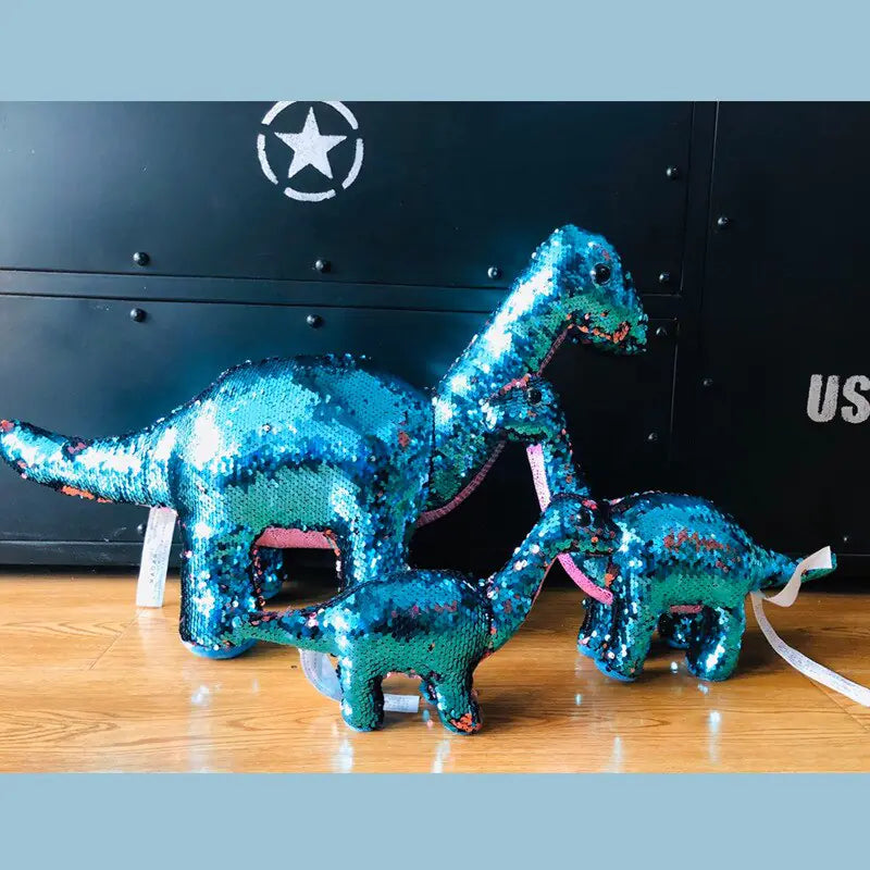 Color-Changing Sequined Dinosaur Plush Toy