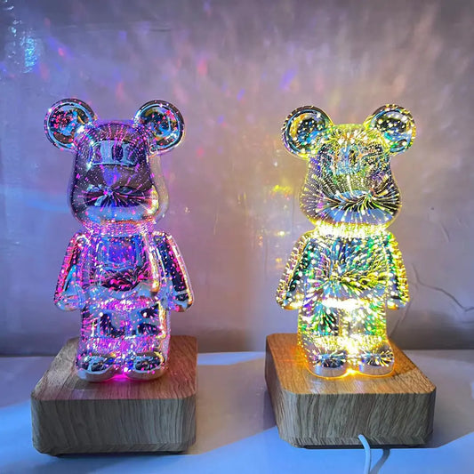 Glass Bear Night Light