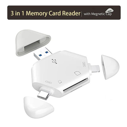 3-in-1 Memory Card Reader