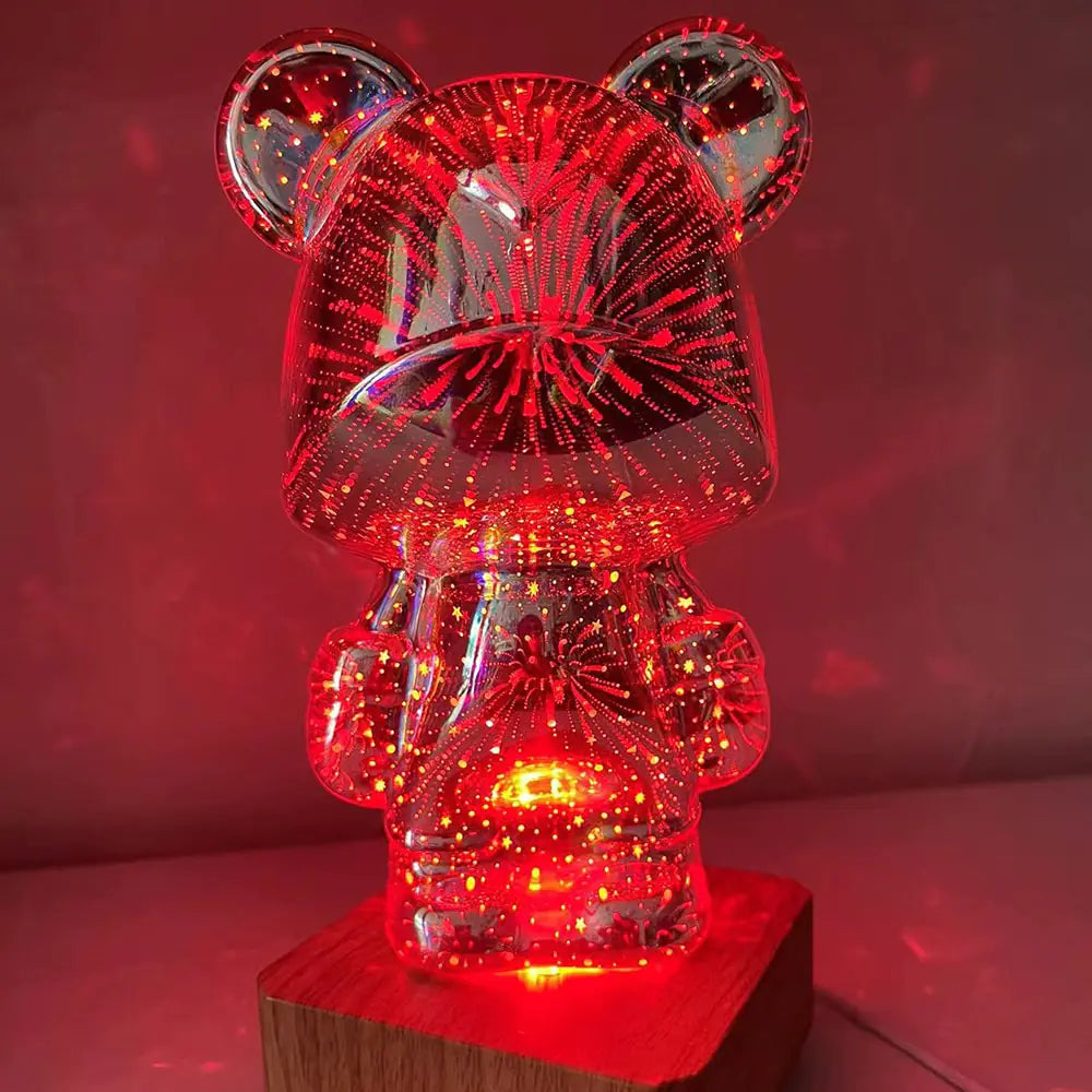 Glass Bear Night Light