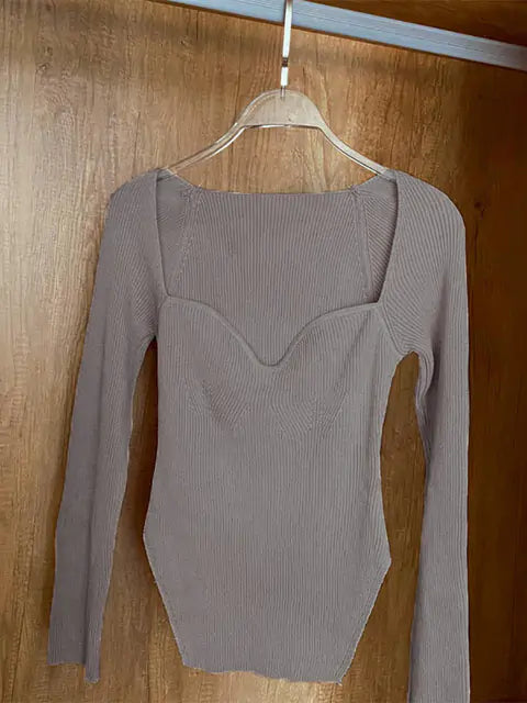 Women's Long Sleeve Knitted Pullover