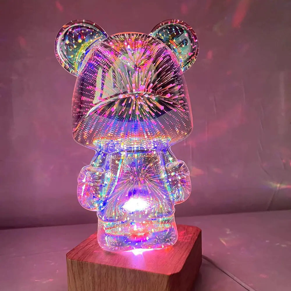 Glass Bear Night Light