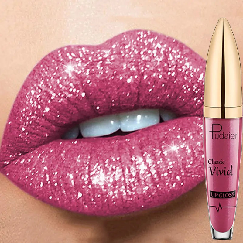 Long Lasting Glitter Liquid Shiny Lip Gloss