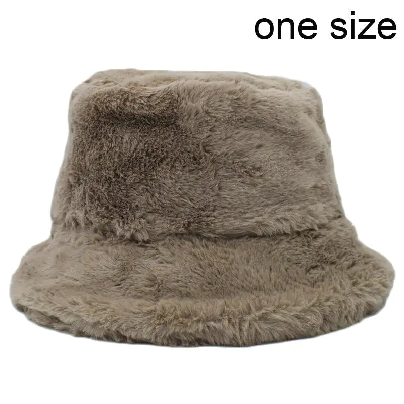 Faux Fur Fluffy Bucket Hats