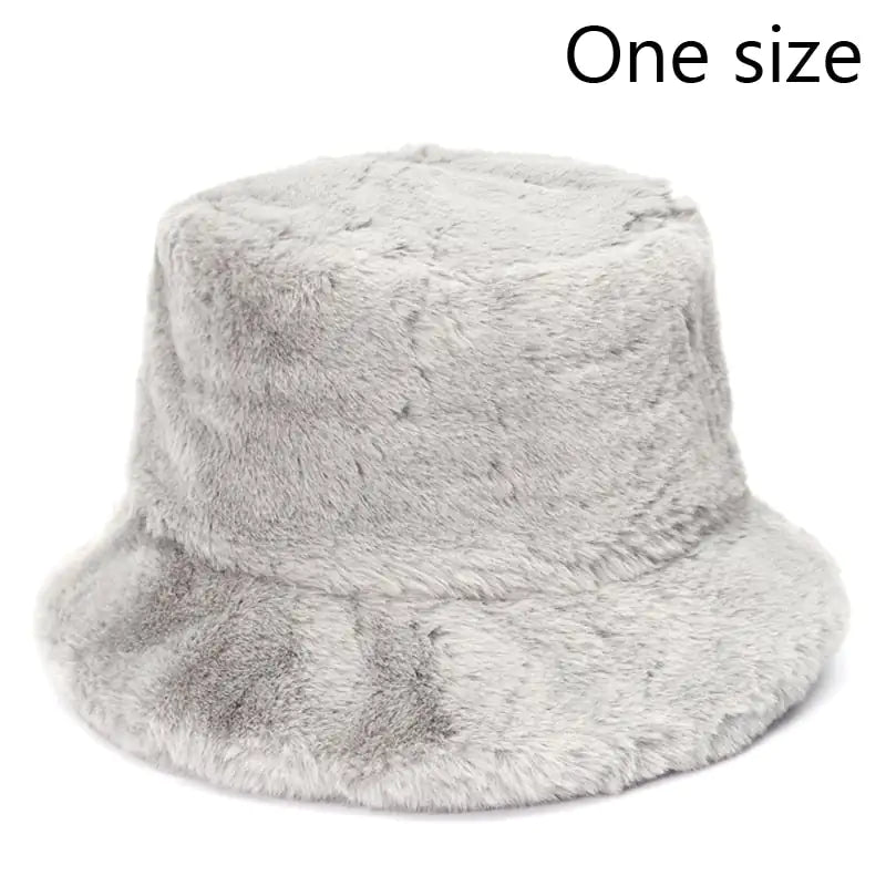 Faux Fur Fluffy Bucket Hats