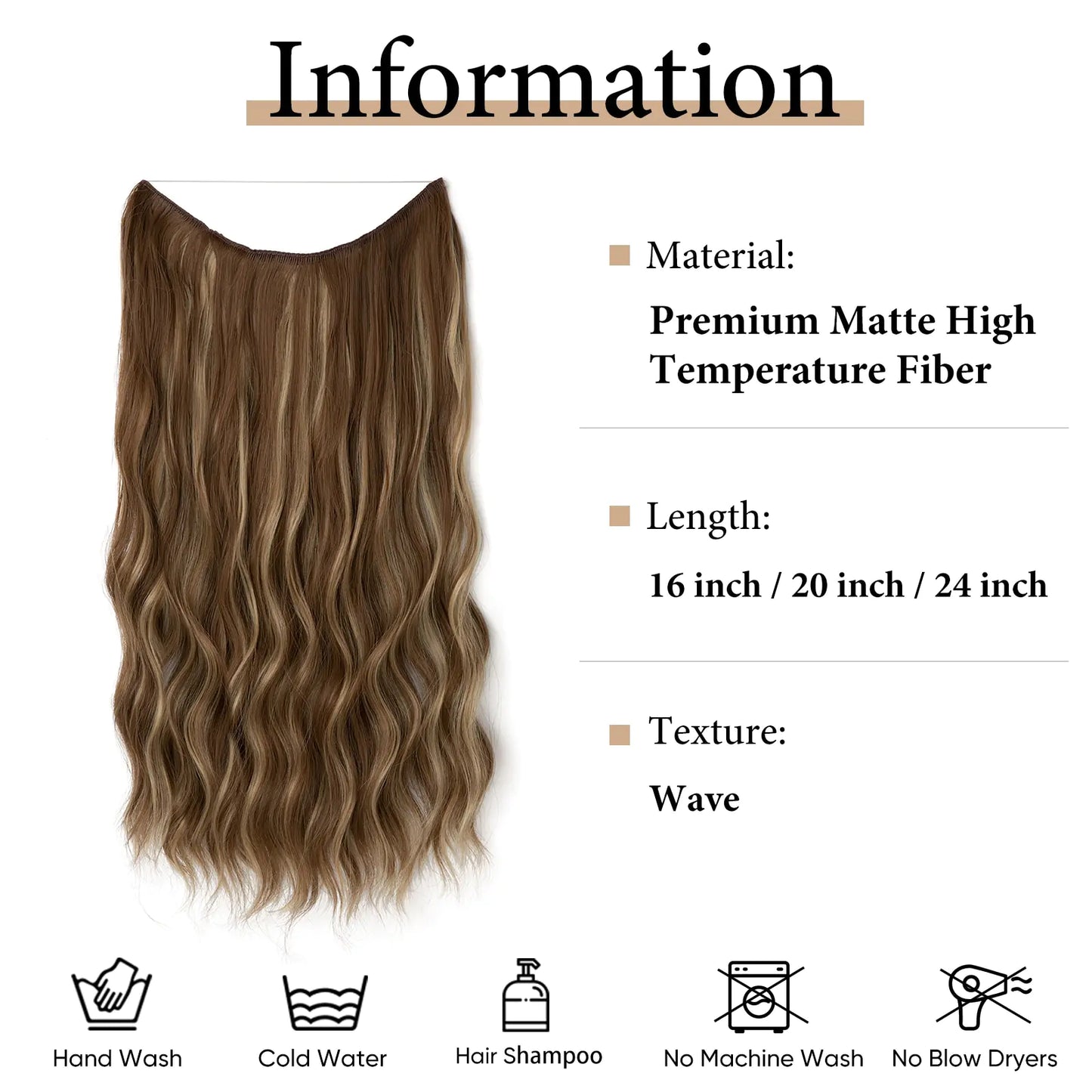 Synthetic Wave Hair Extensions