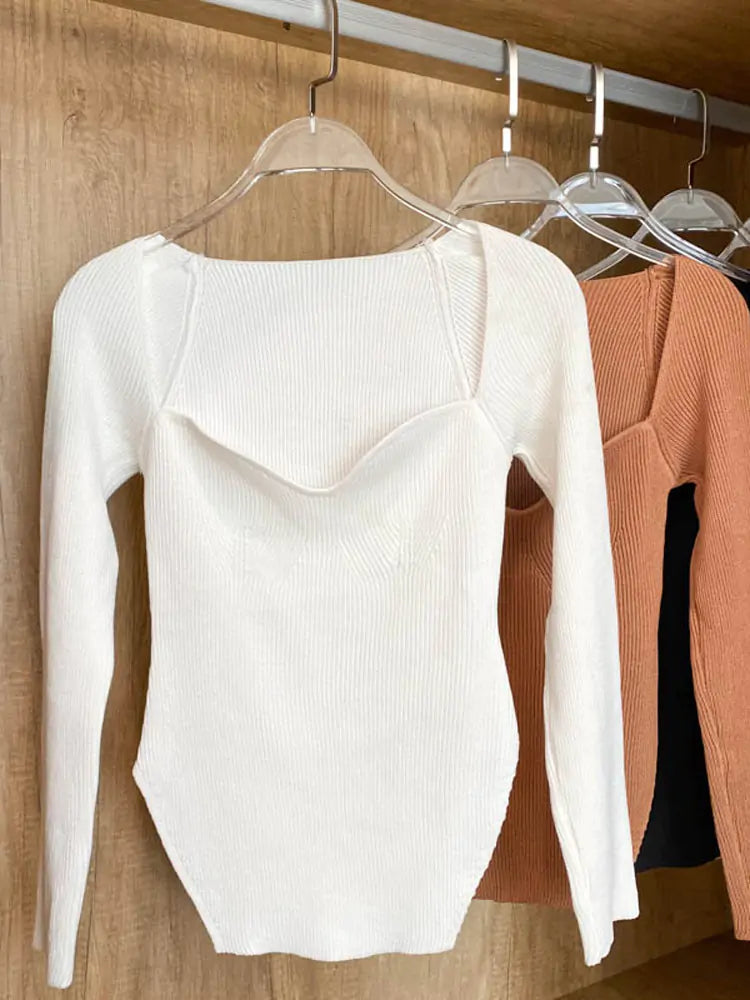 Women's Long Sleeve Knitted Pullover